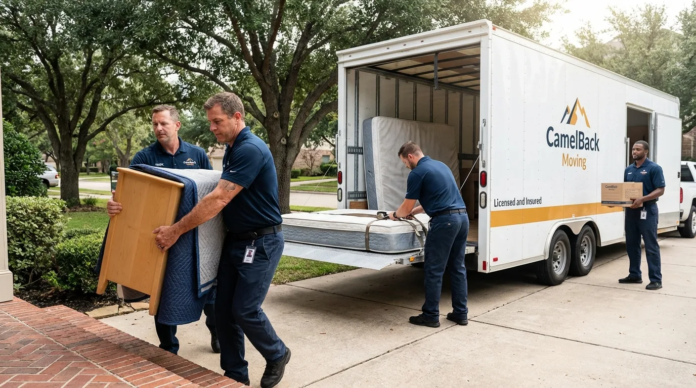 Crew loading residential truck for cross-state move from Avalon, NJ
